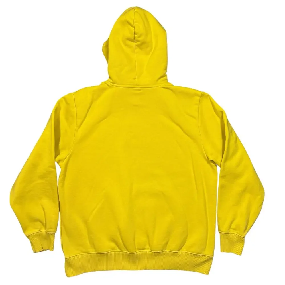 The North Face Acid Yellow Neon Box Logo Heavyweight Relaxed Fit Hoodie Mens XL